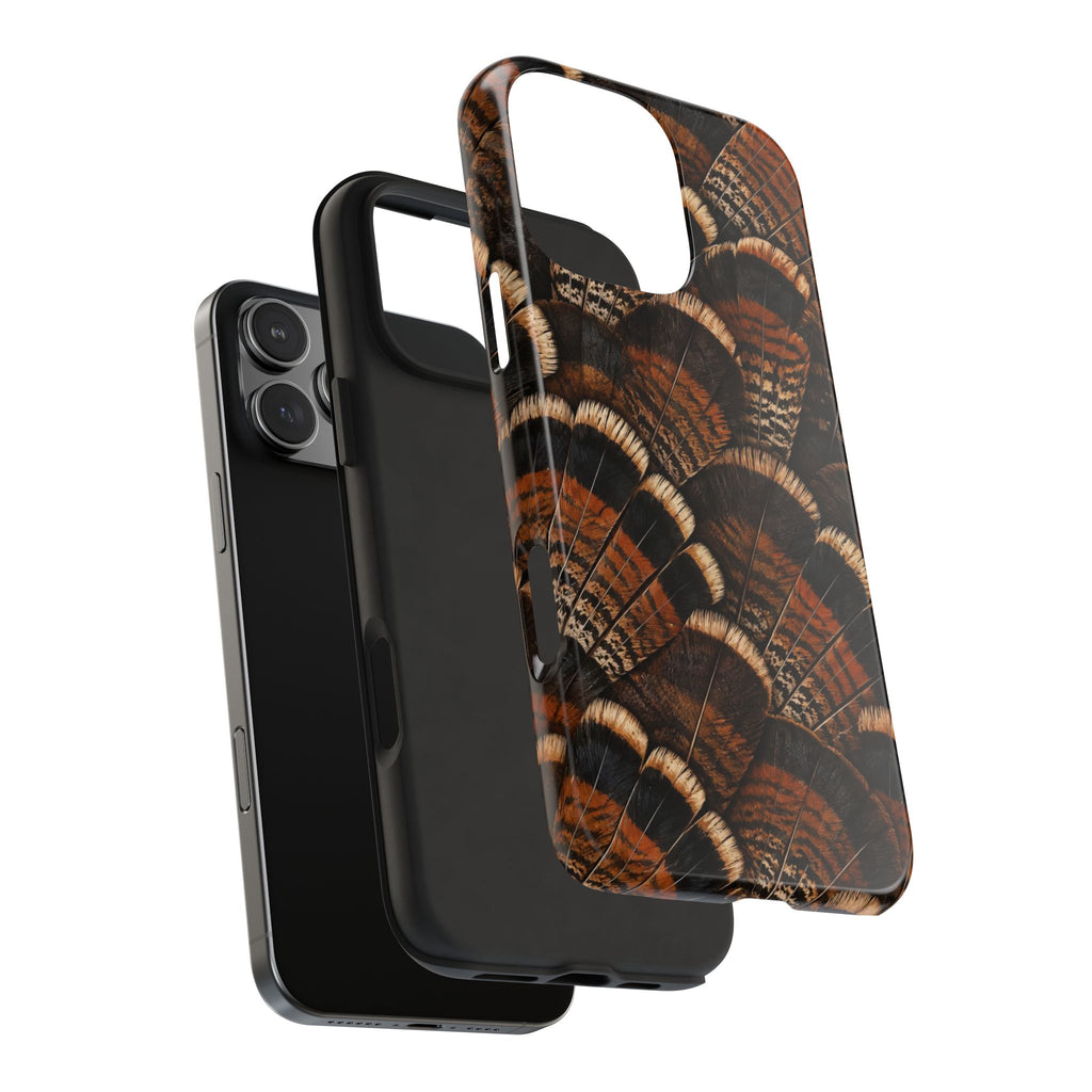 Rustic Turkey Feather Pattern - Tough Phone Case