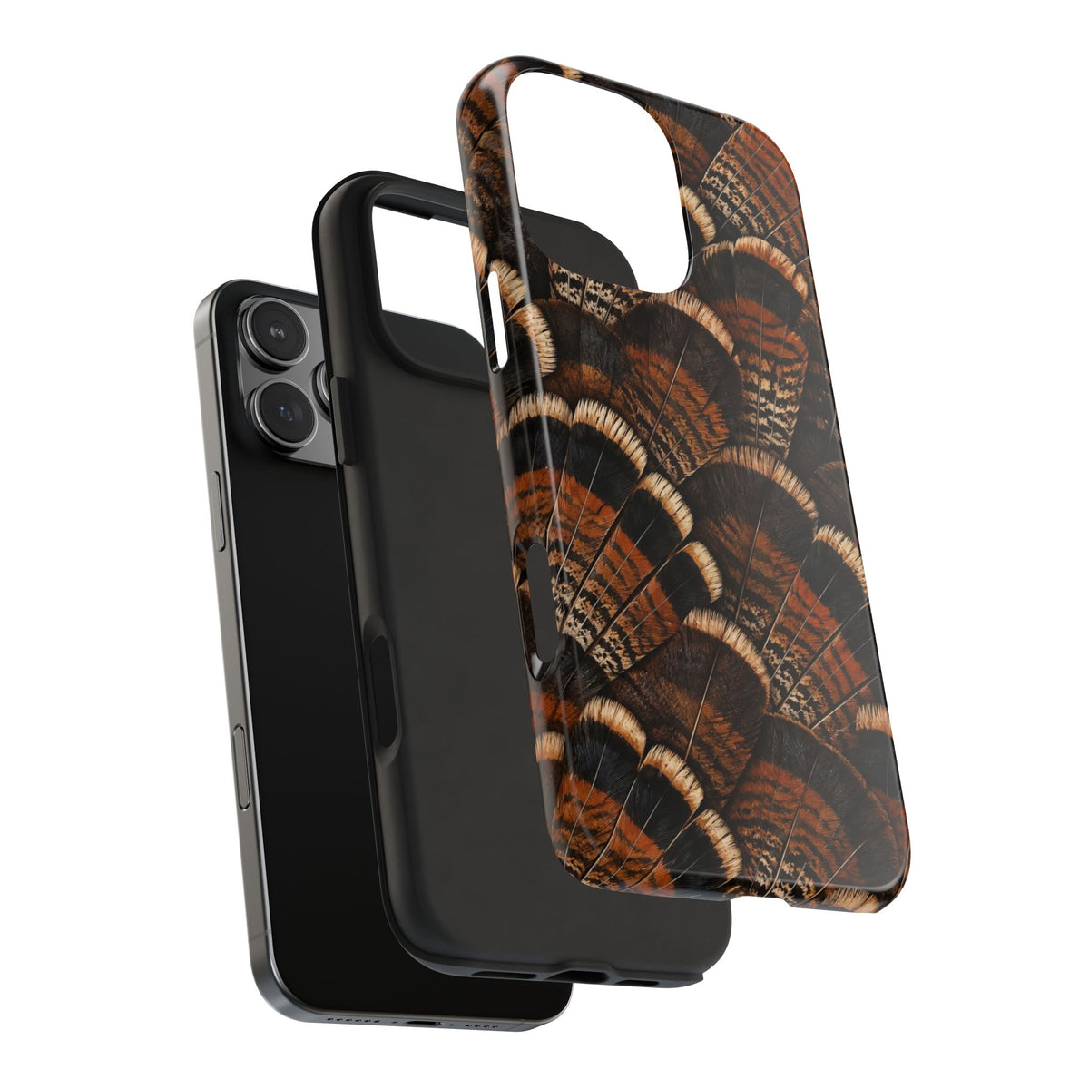 Rustic Turkey Feather Pattern - Tough Phone Case