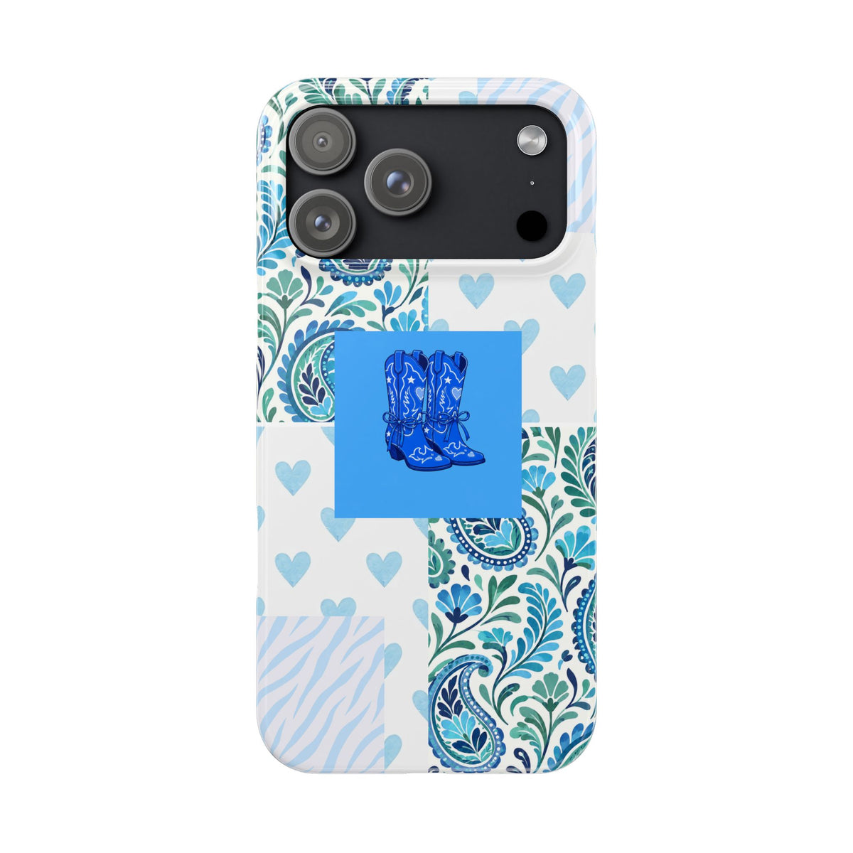 Blue Boot Multi Pattern  – Slim iphone Case