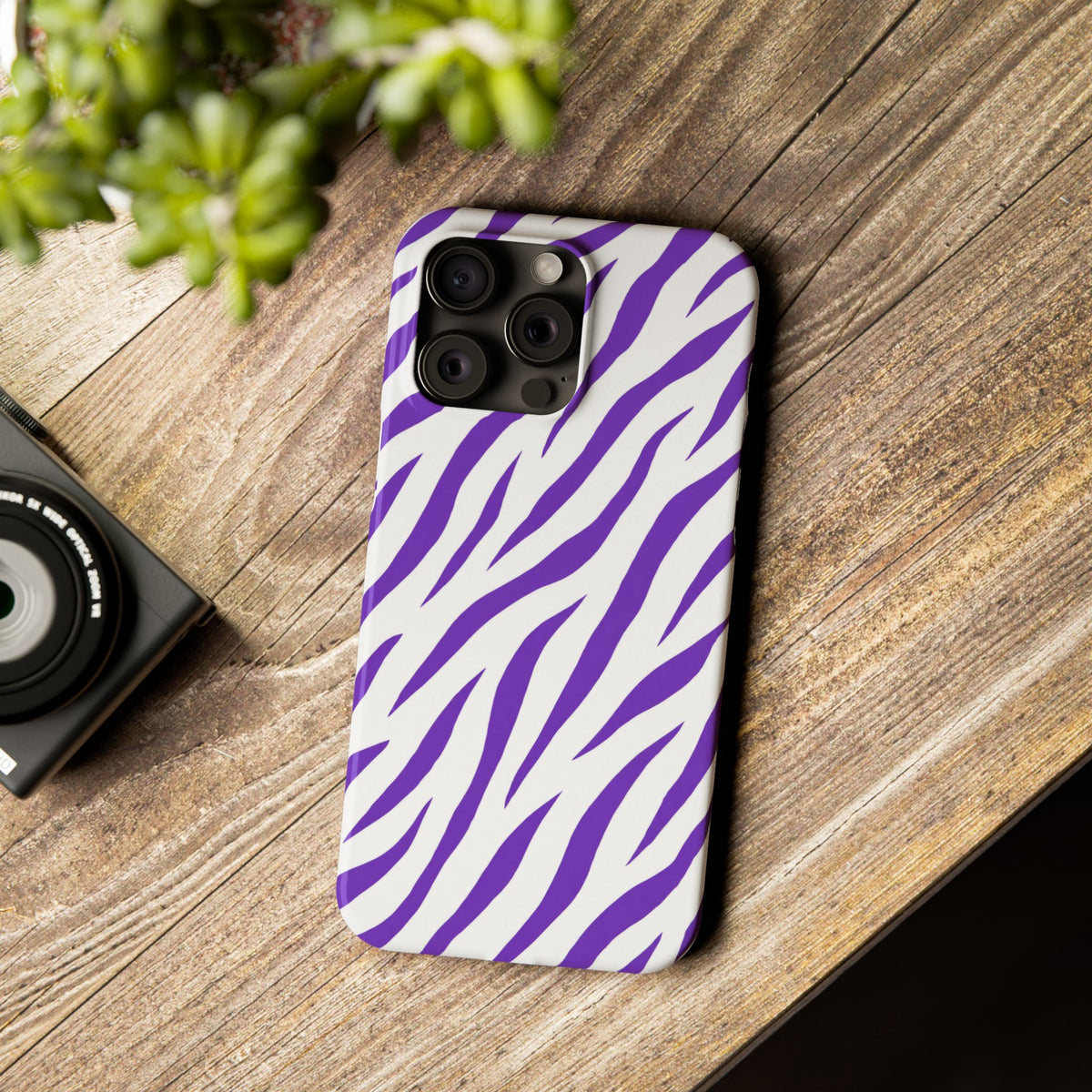 Purple Zebra  — Slim iphone Case