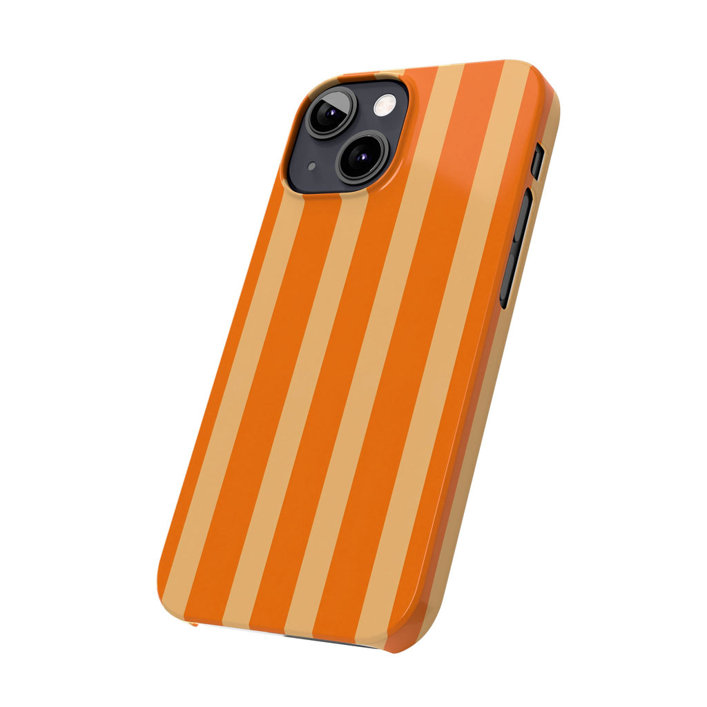 Retro Orange Stripes - Slim iphone Case