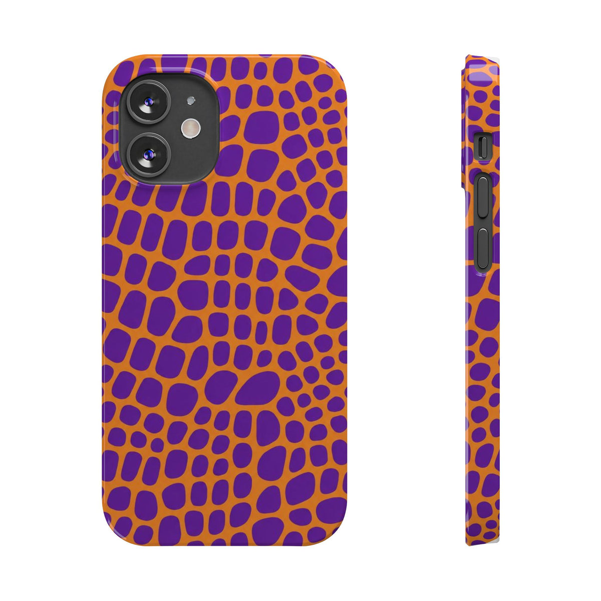 Purple & Orange Gator — Slim iphone Case