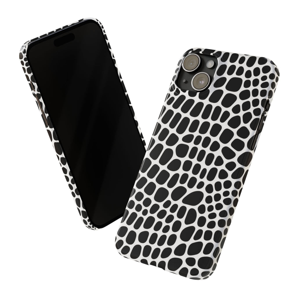 Black and White Gator — Slim iphone Case