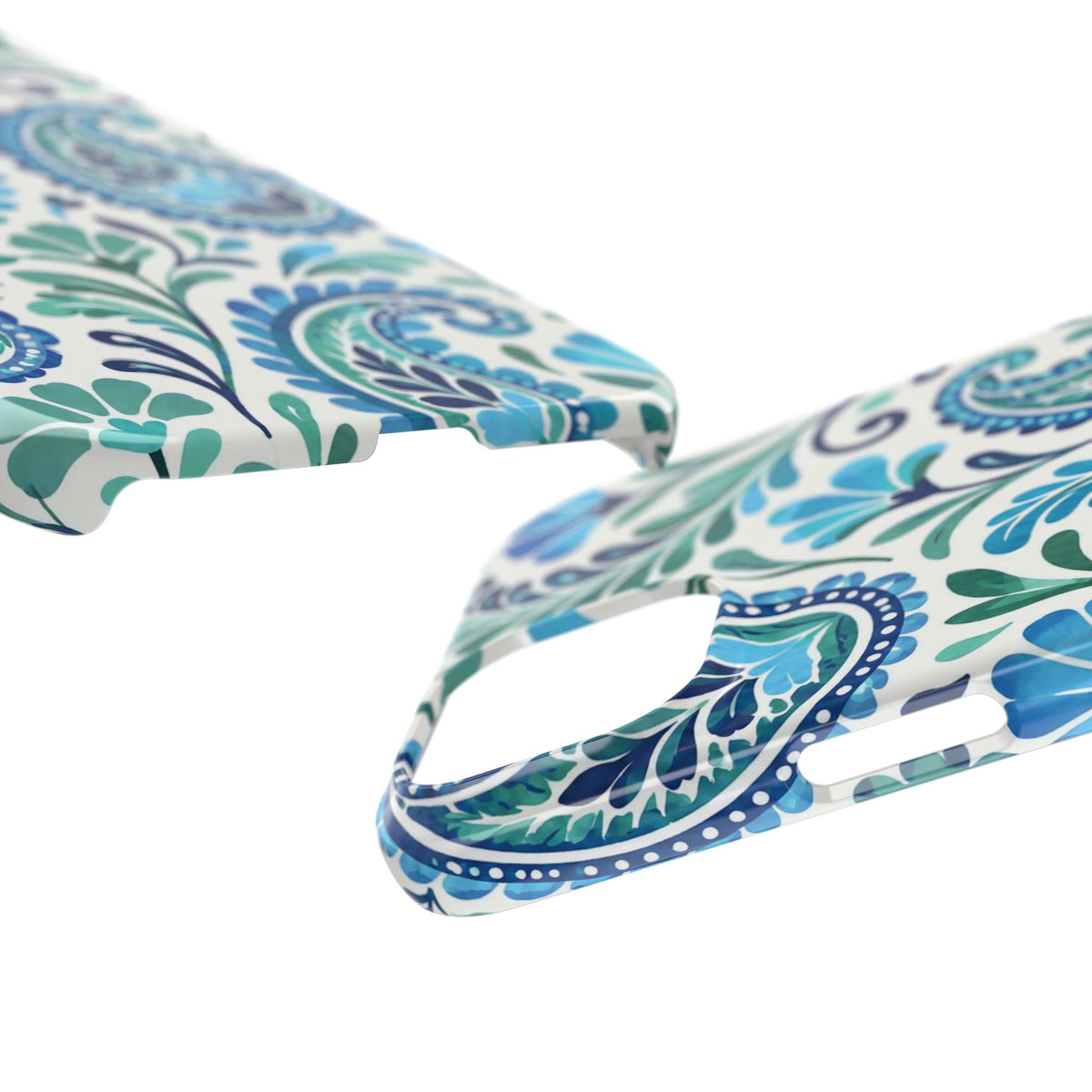 Blue Paisley Pattern— Slim Case for iPhone
