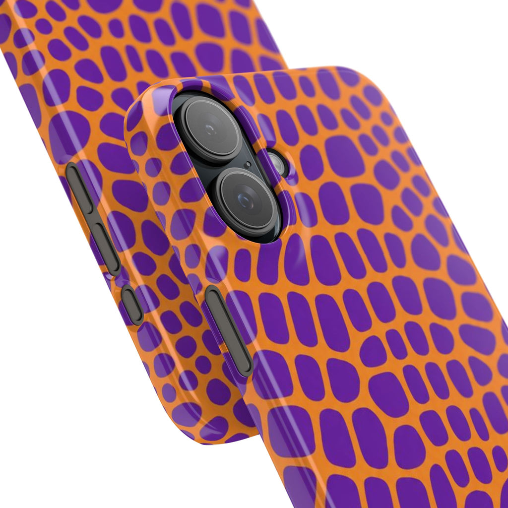 Purple & Orange Gator — Slim iphone Case