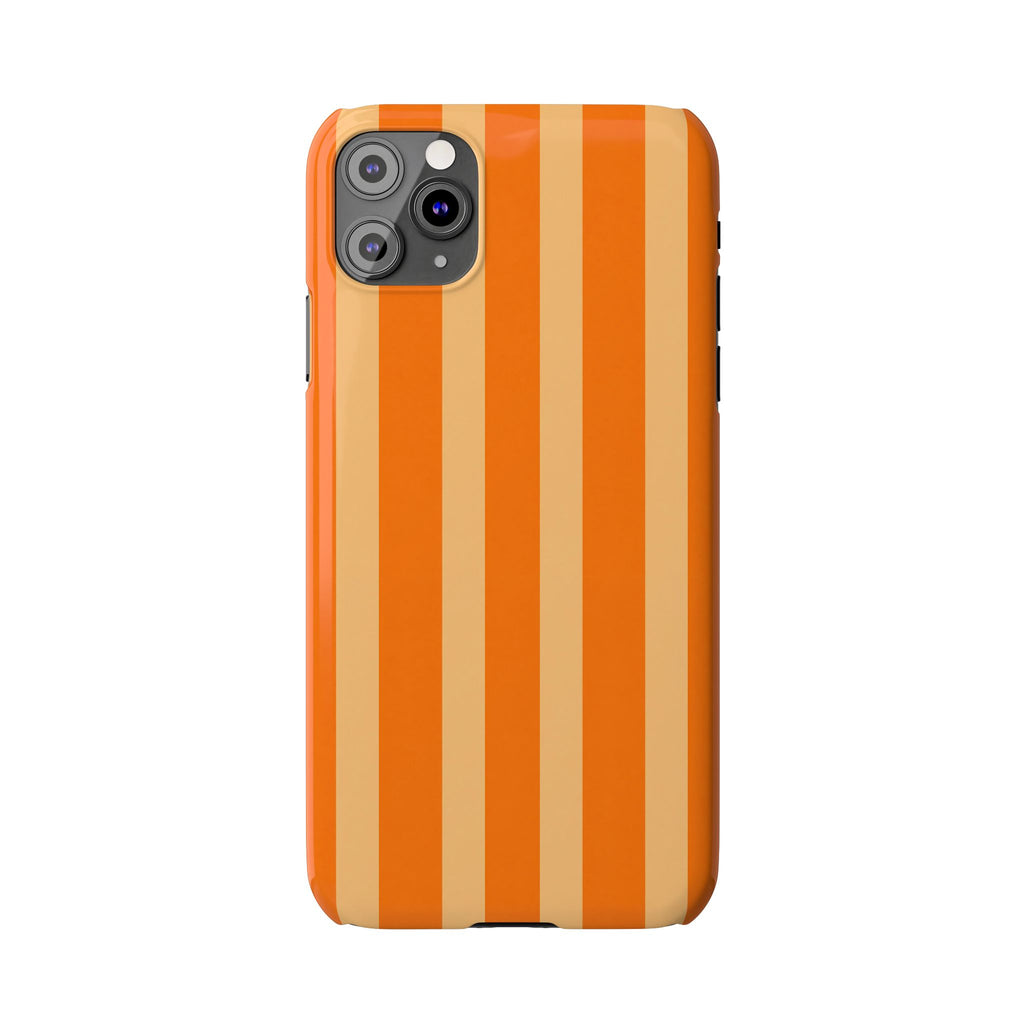 Retro Orange Stripes - Slim iphone Case
