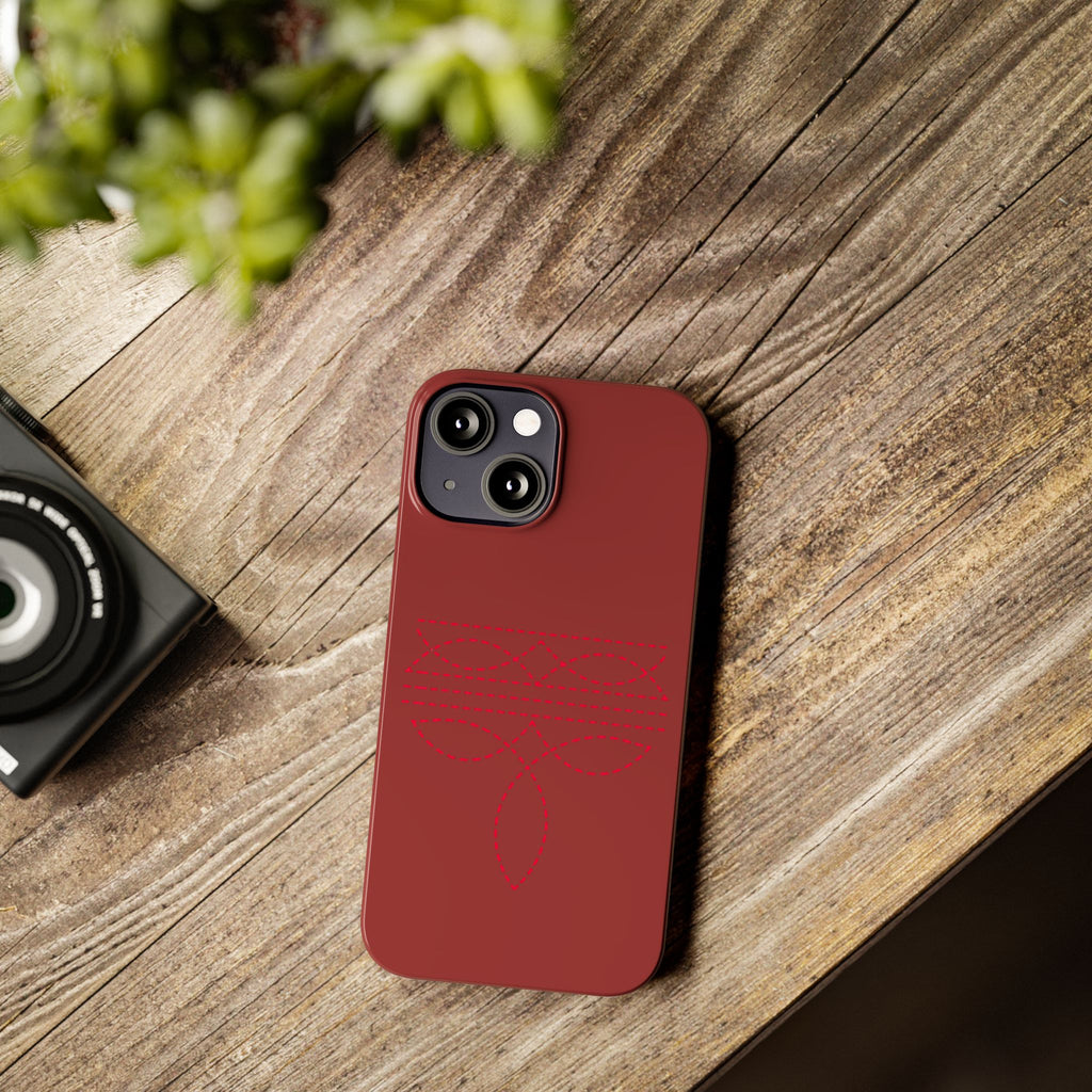 Red Boot Stitch — Slim iphone Case