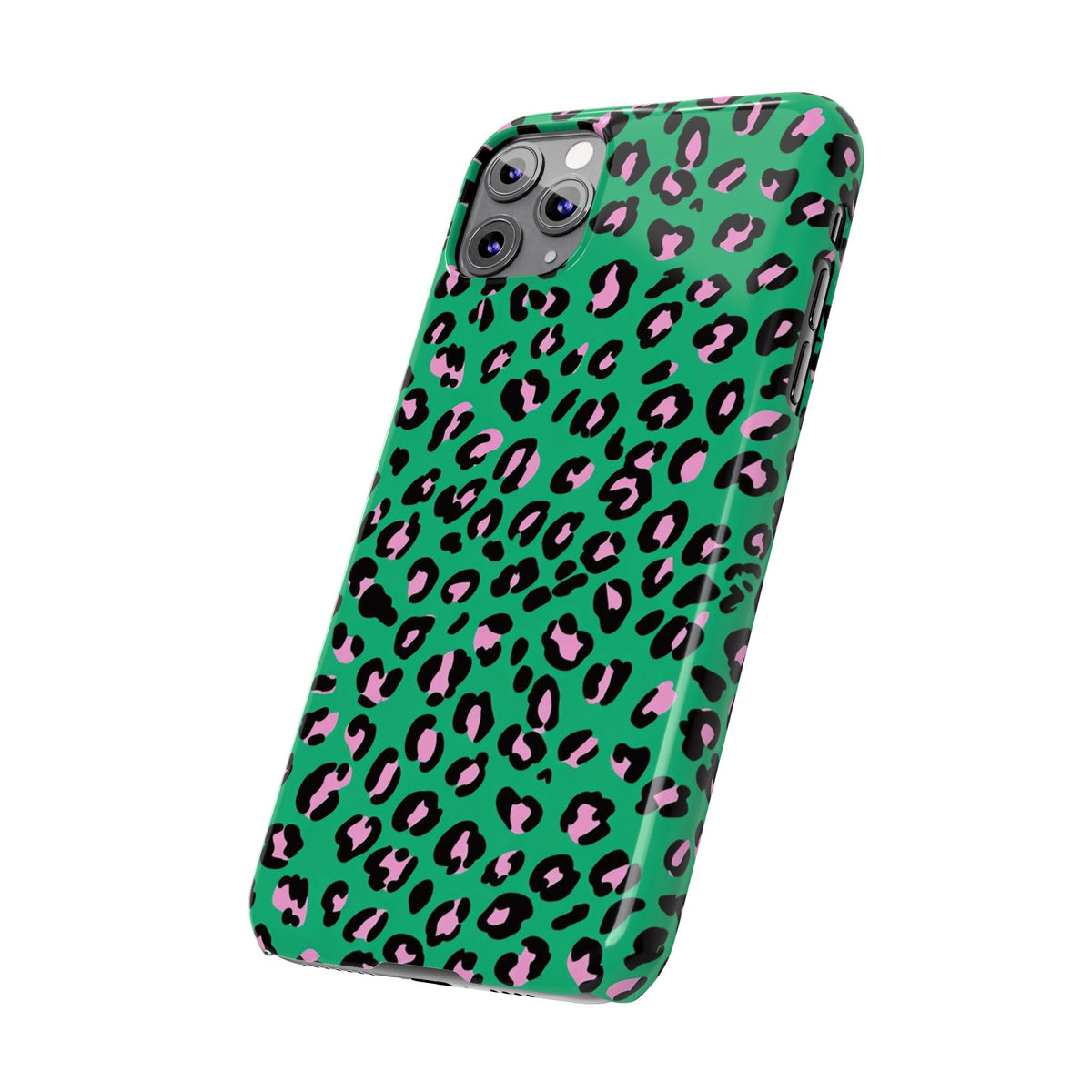 Green & Pink Leopard — Slim iphone Case
