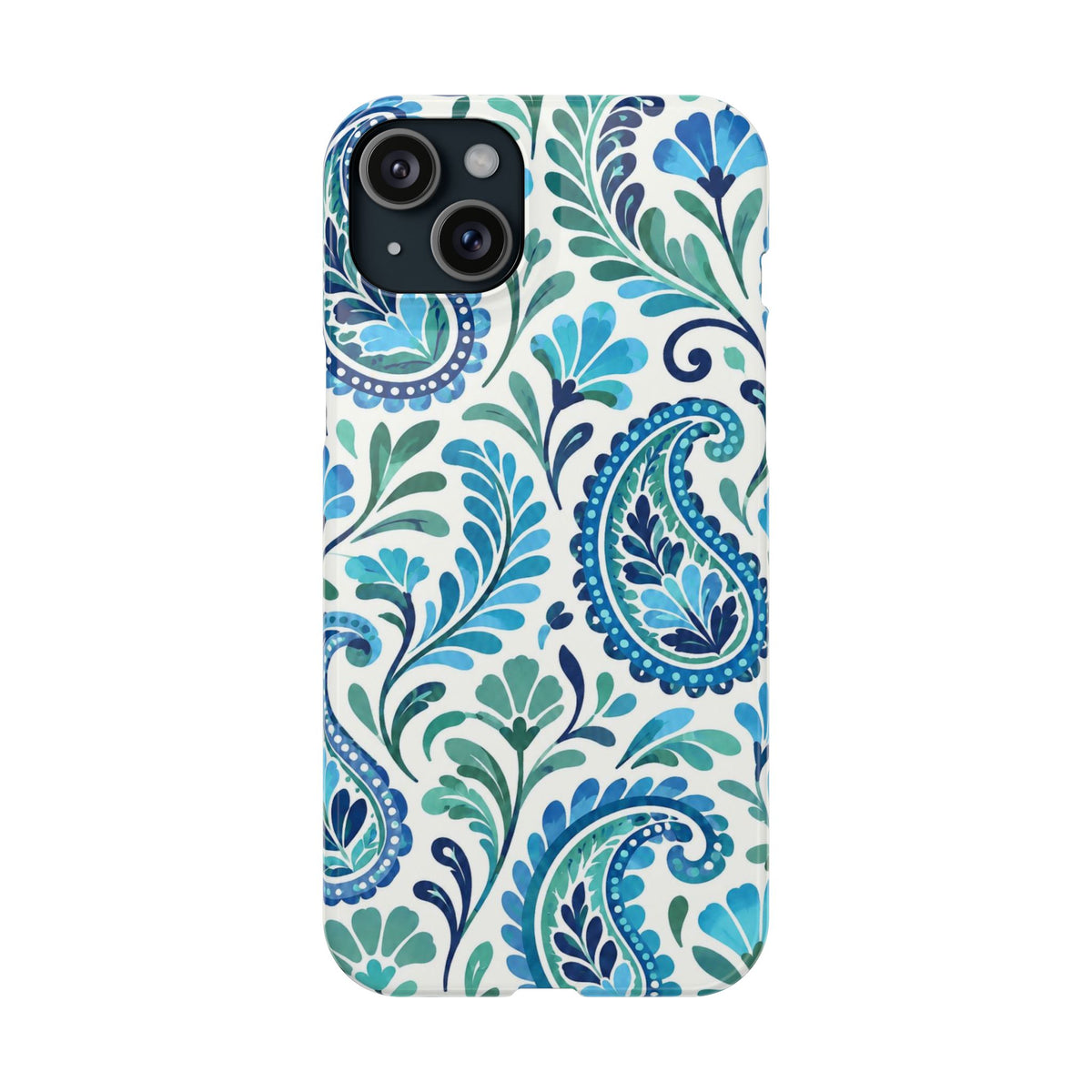 Blue Paisley Pattern— Slim Case for iPhone