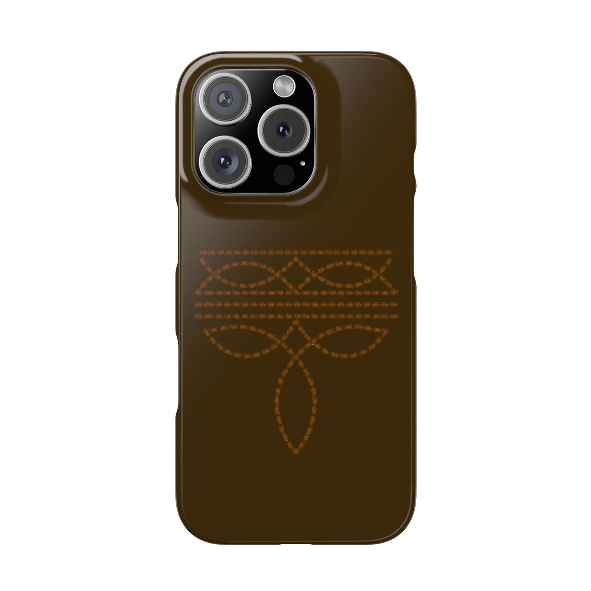 Brown Boot Stitch  — Slim Protective iPhone Cover