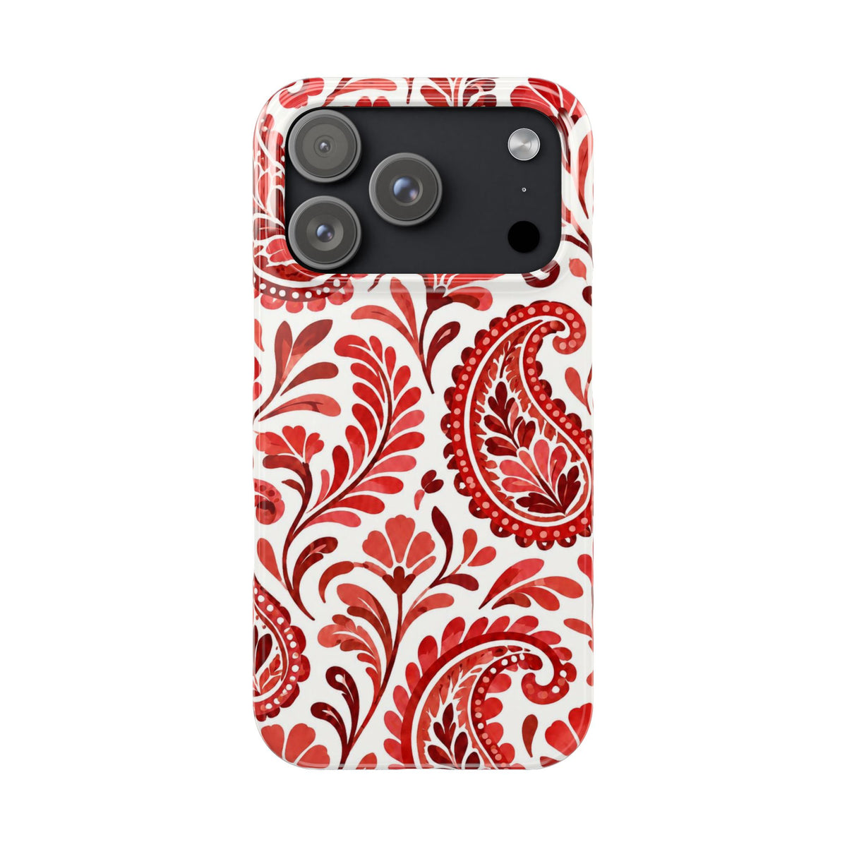 Red Paisley Pattern — Slim iphone Case