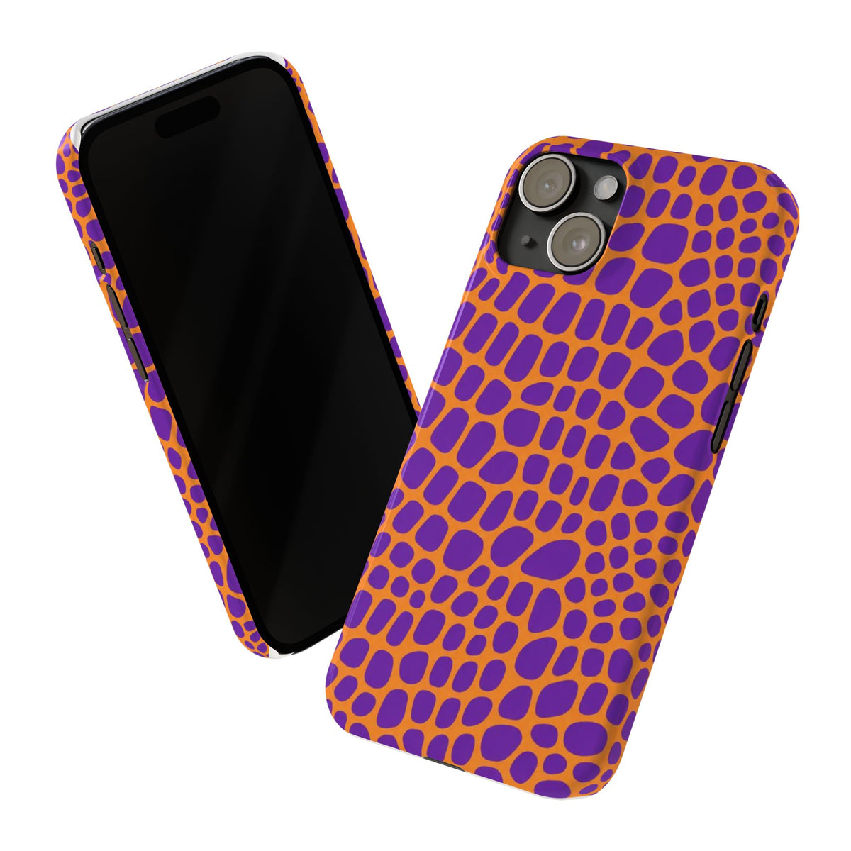 Purple & Orange Gator — Slim iphone Case