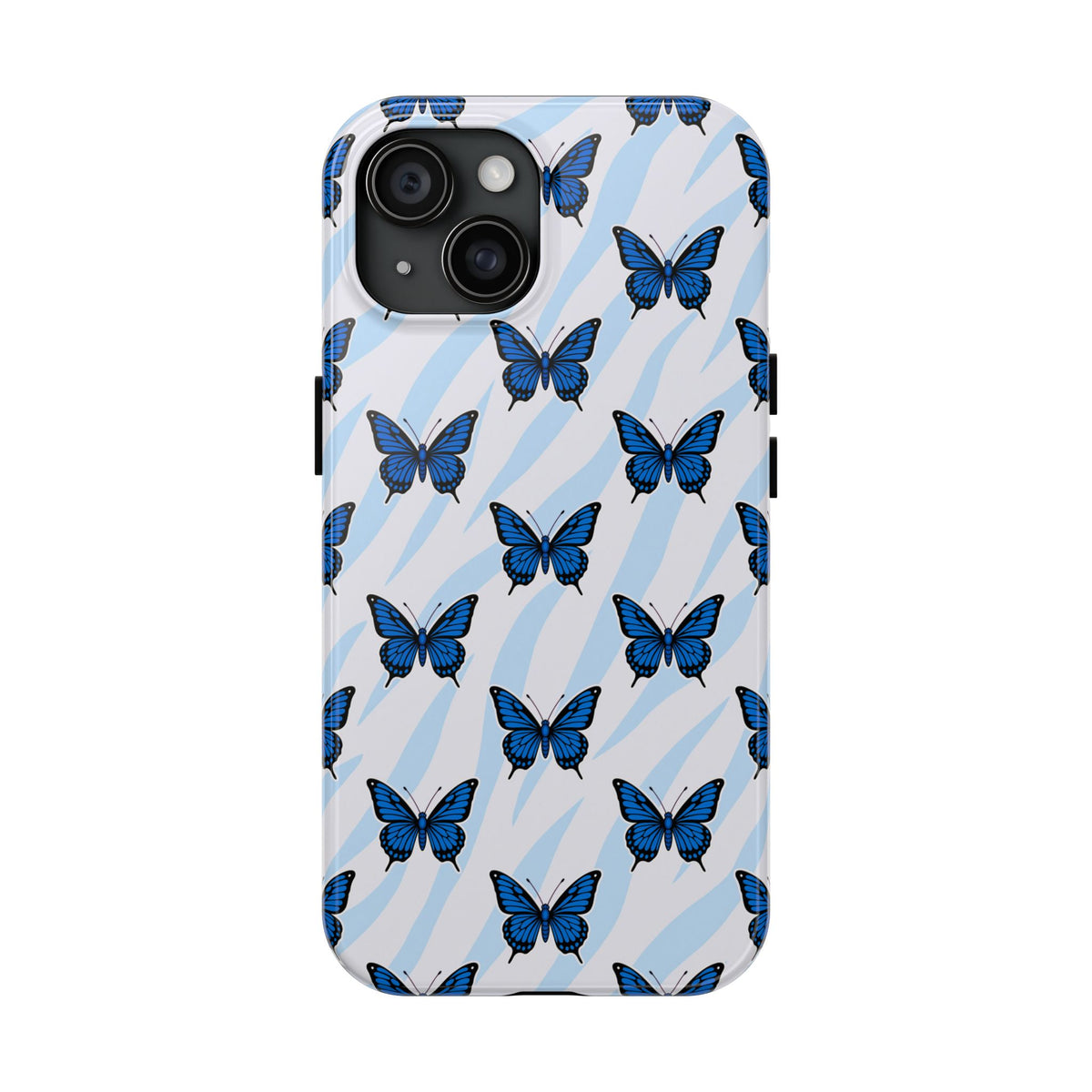 Blue Butterfly and Zebra— Tough Phone Case
